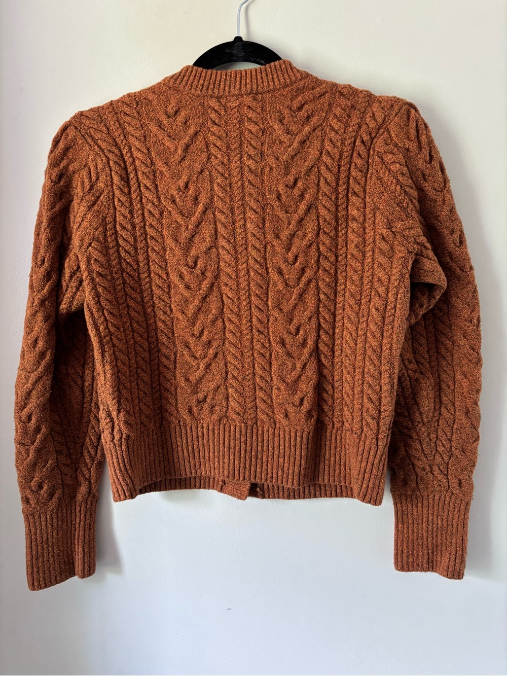 Something Navy Cable Knit Button-Front Cardigan - Rust - Picture 2 of 7
